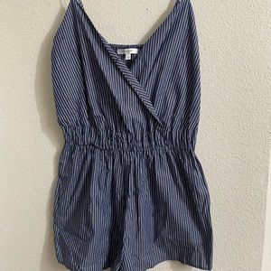 Brand new blue and white romper